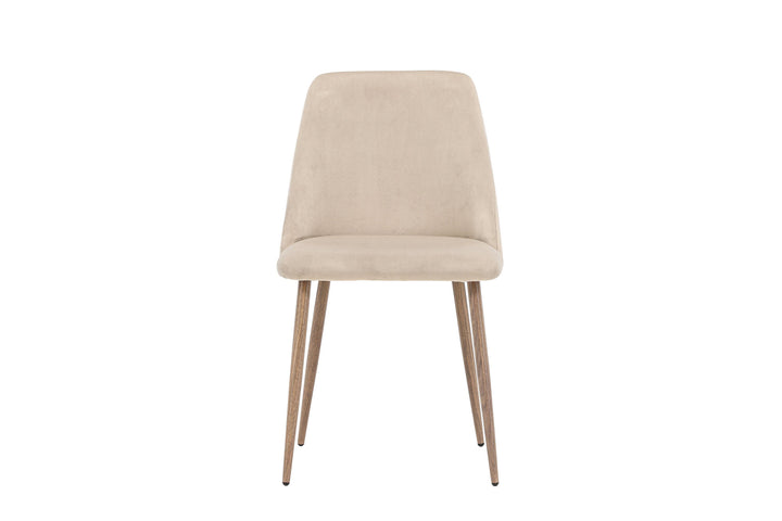 Venture Home Night Dining Chair 2-pack - Dark walnut / Mocca / Brown Fabric
