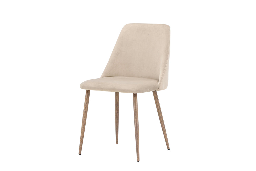 Venture Home Night Dining Chair 2-pack - Dark walnut / Mocca / Brown Fabric