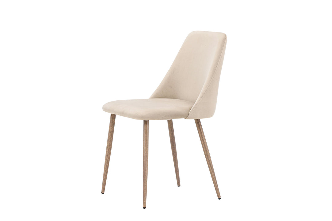 Venture Home Night Dining Chair 2-pack - Dark walnut / Mocca / Brown Fabric