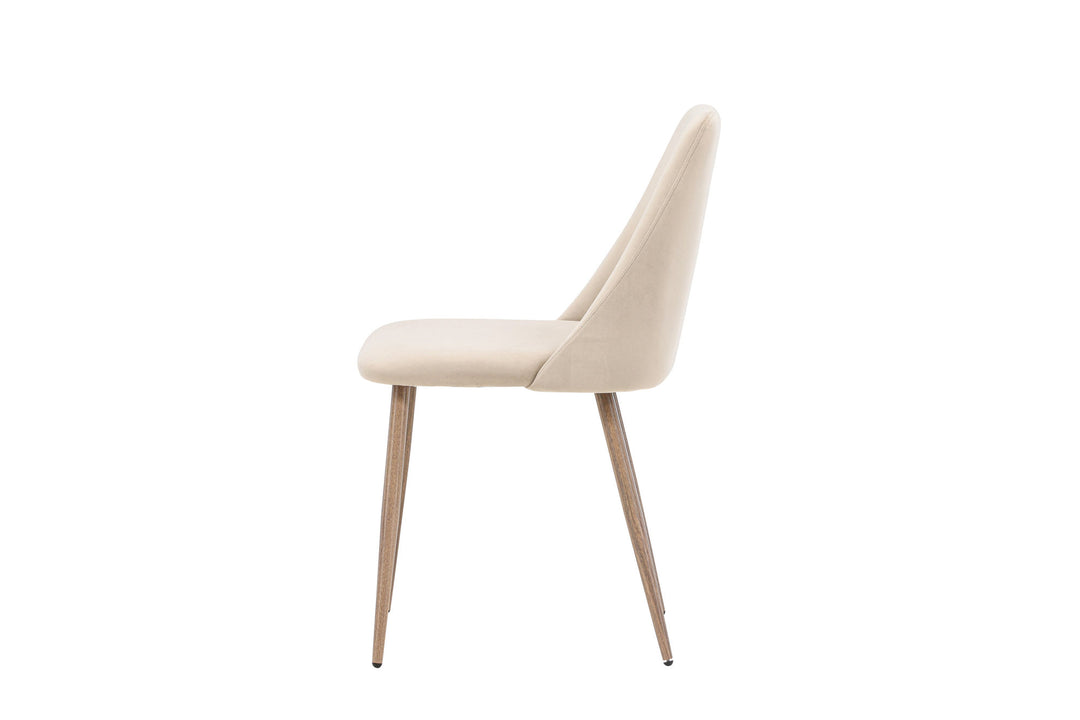 Venture Home Night Dining Chair 2-pack - Dark walnut / Mocca / Brown Fabric