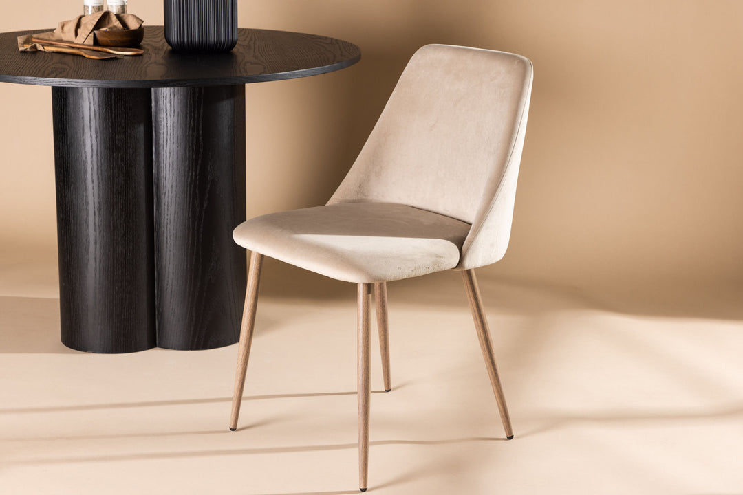 Venture Home Night Dining Chair 2-pack - Dark walnut / Mocca / Brown Fabric