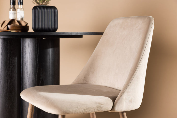 Venture Home Night Dining Chair 2-pack - Dark walnut / Mocca / Brown Fabric
