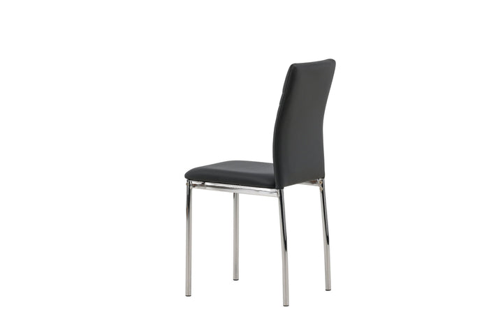 Venture Home Lily Dining Chair 2-pack - Chromed leg / Black PU