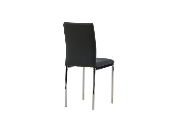 Venture Home Lily Dining Chair 2-pack - Chromed leg / Black PU