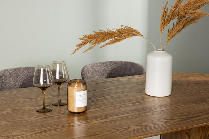 Venture Home Isolde Dining Table 140*75 - Nature / Nature MDF +Modesto Dining Chair - Grey / Smoked Black Boucle _4