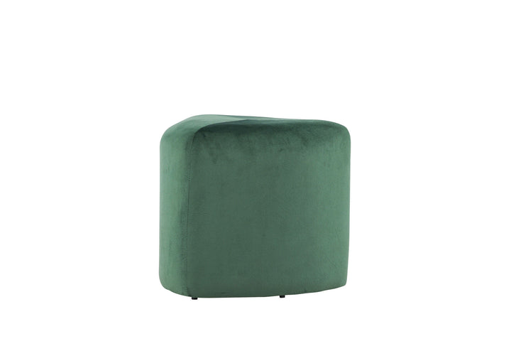 Venture Home Peg Pouf - Green Velvet