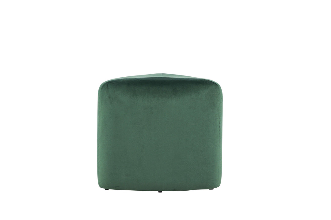Venture Home Peg Pouf - Green Velvet