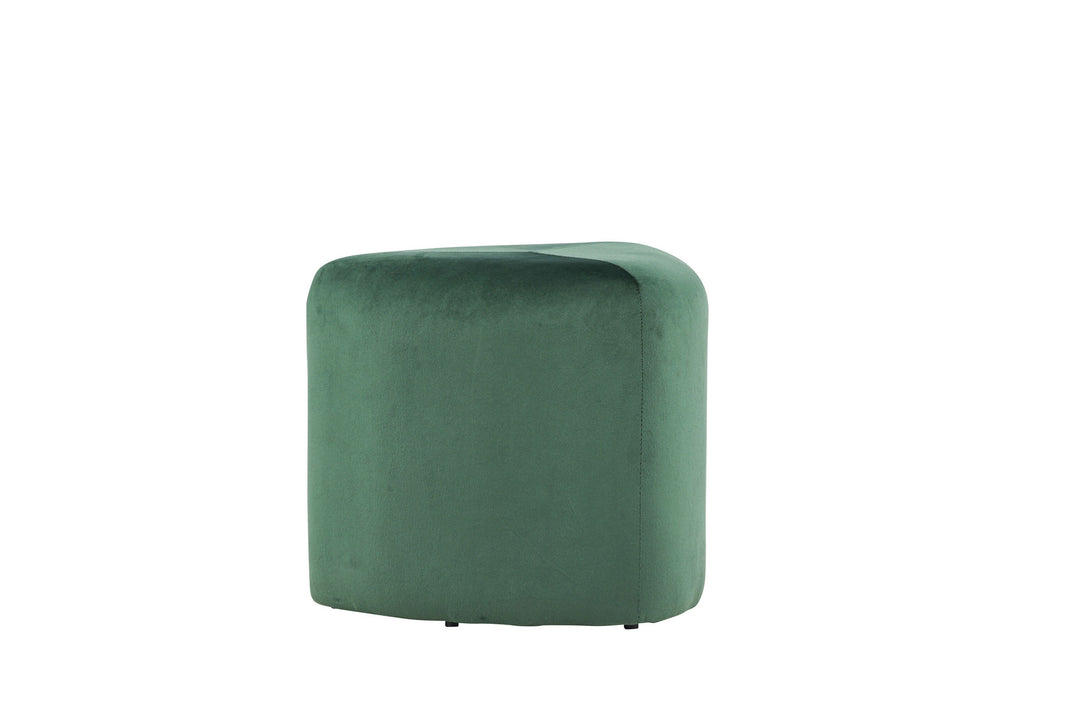 Venture Home Peg Pouf - Green Velvet