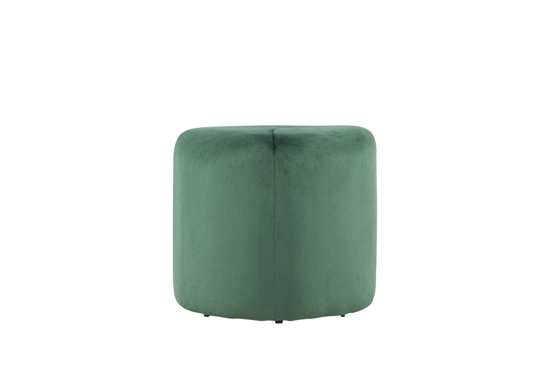 Venture Home Peg Pouf - Green Velvet