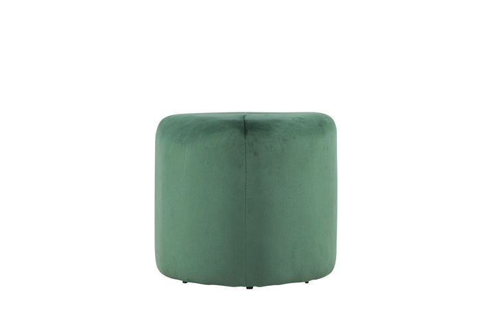 Venture Home Peg Pouf - Green Velvet