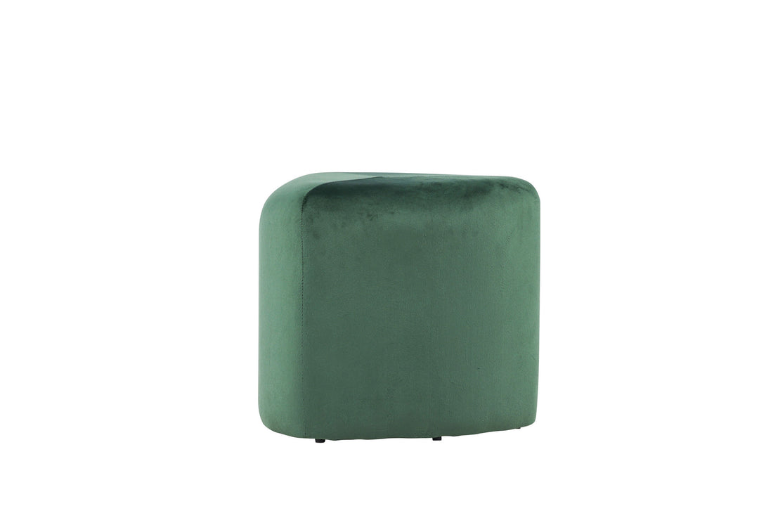 Venture Home Peg Pouf - Green Velvet