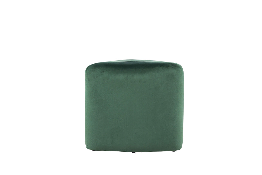 Venture Home Peg Pouf - Green Velvet