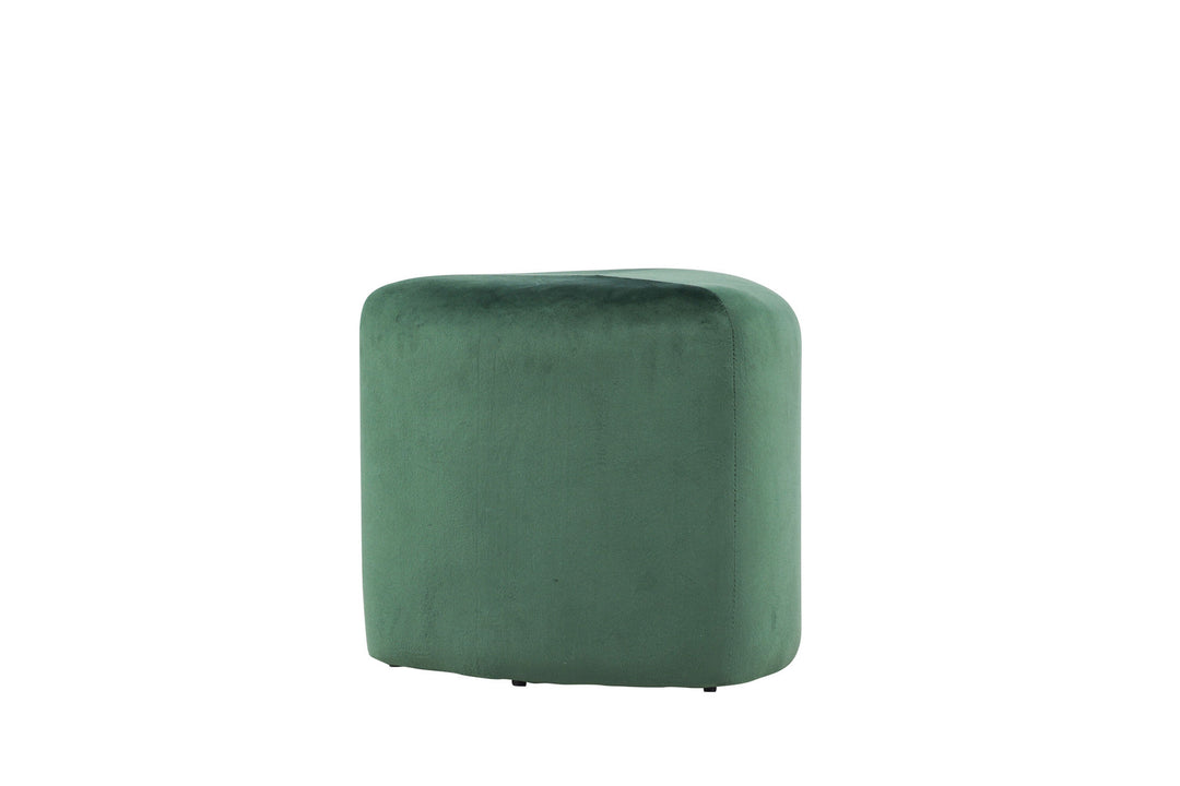 Venture Home Peg Pouf - Green Velvet
