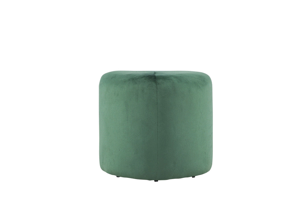 Venture Home Peg Pouf - Green Velvet