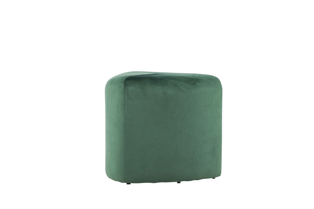 Venture Home Peg Pouf - Green Velvet