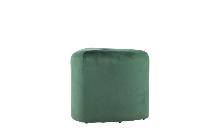 Venture Home Peg Pouf - Green Velvet