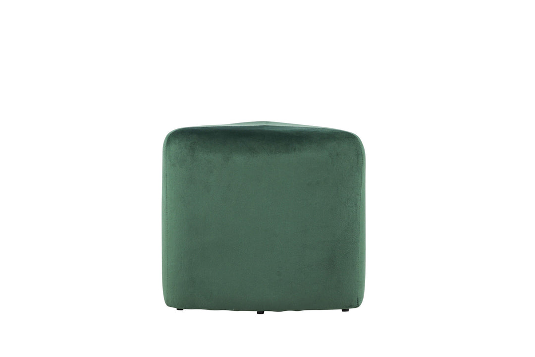 Venture Home Peg Pouf - Green Velvet