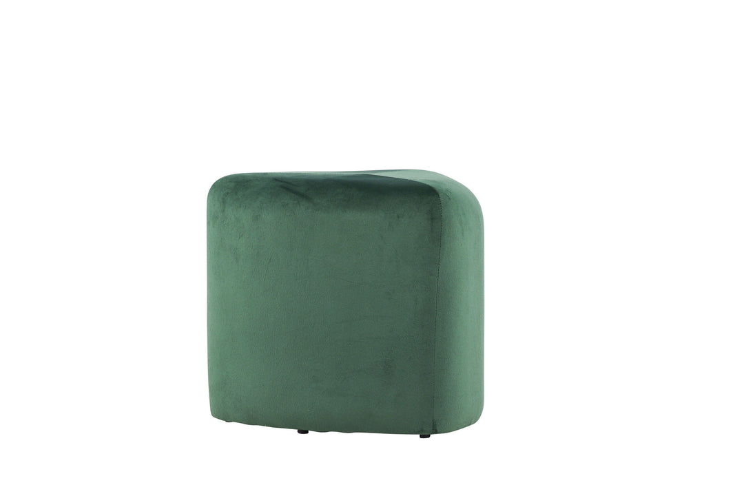 Venture Home Peg Pouf - Green Velvet