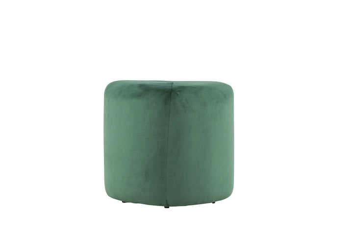 Venture Home Peg Pouf - Green Velvet