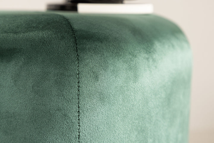 Venture Home Peg Pouf - Green Velvet