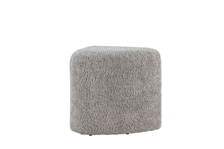 Venture Home Peg Pouf - Grey Boucle