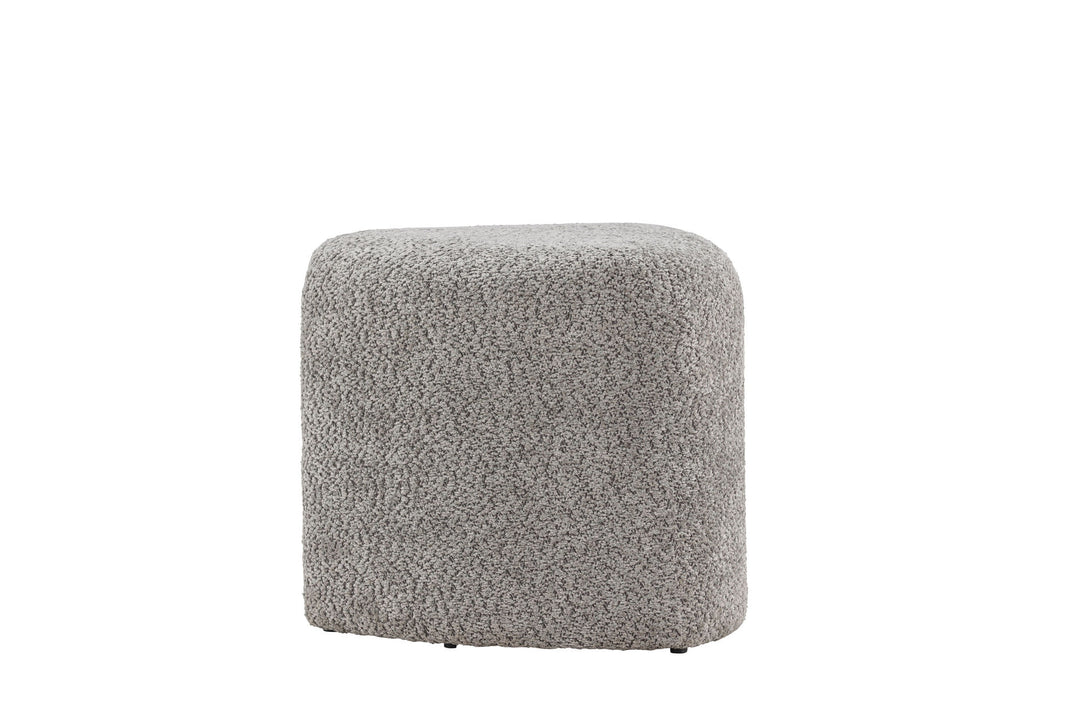 Venture Home Peg Pouf - Grey Boucle