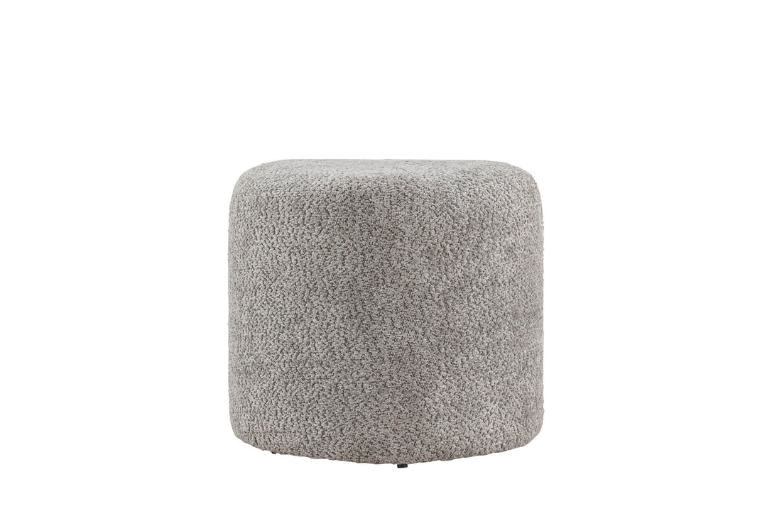 Venture Home Peg Pouf - Grey Boucle
