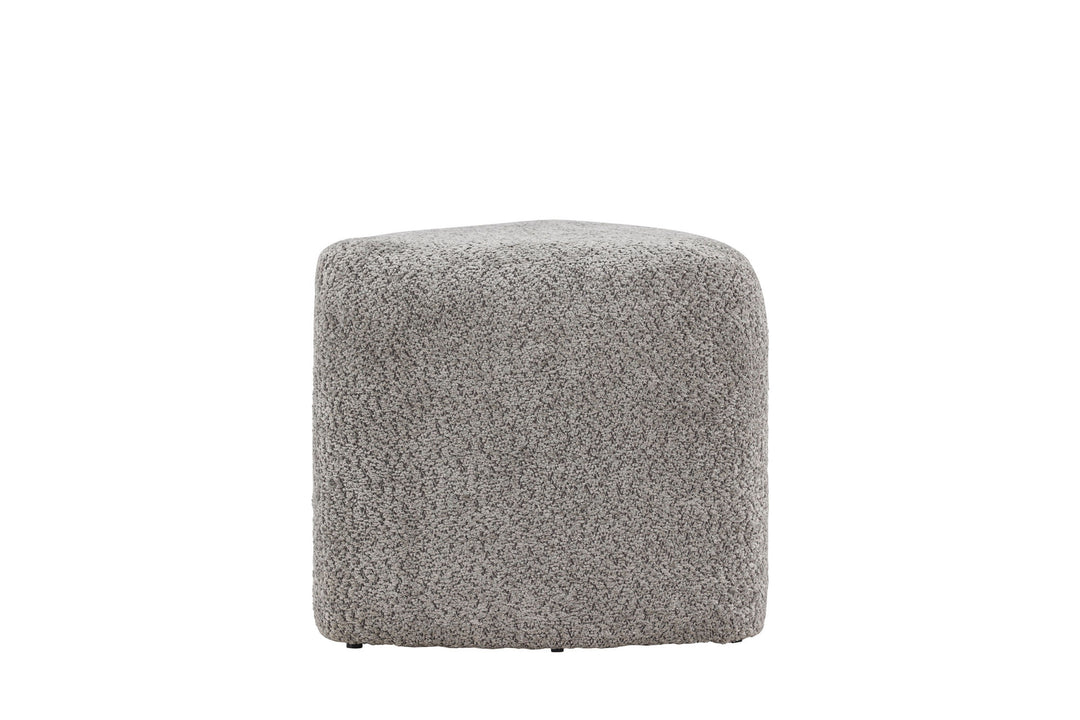 Venture Home Peg Pouf - Grey Boucle