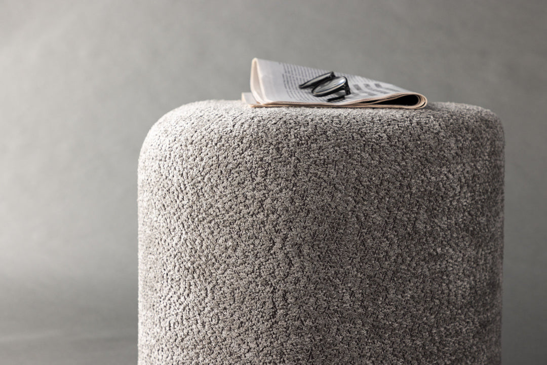 Venture Home Peg Pouf - Grey Boucle