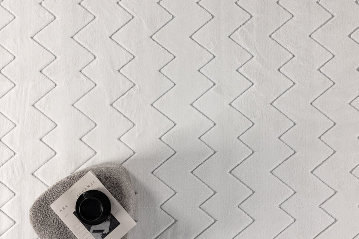 Venture Home Fia Polyester Shaggy - 230*160-  -Rectangular-White
