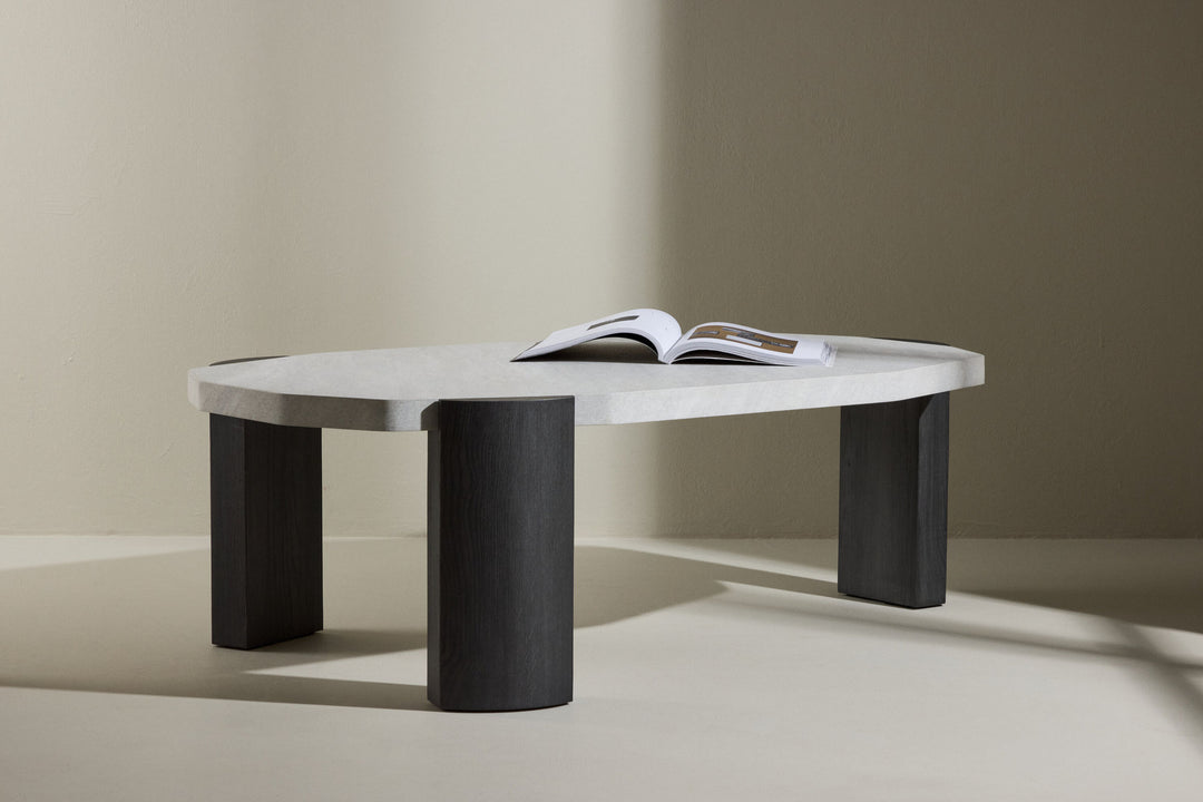 Venture Home Kres Sofa Table - 125x70,5x40 cm - Black/ Stonelook
