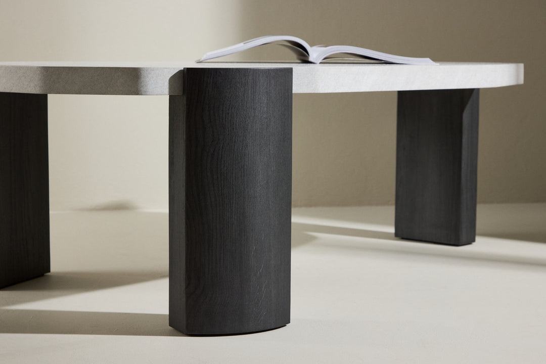 Venture Home Kres Sofa Table - 125x70,5x40 cm - Black/ Stonelook