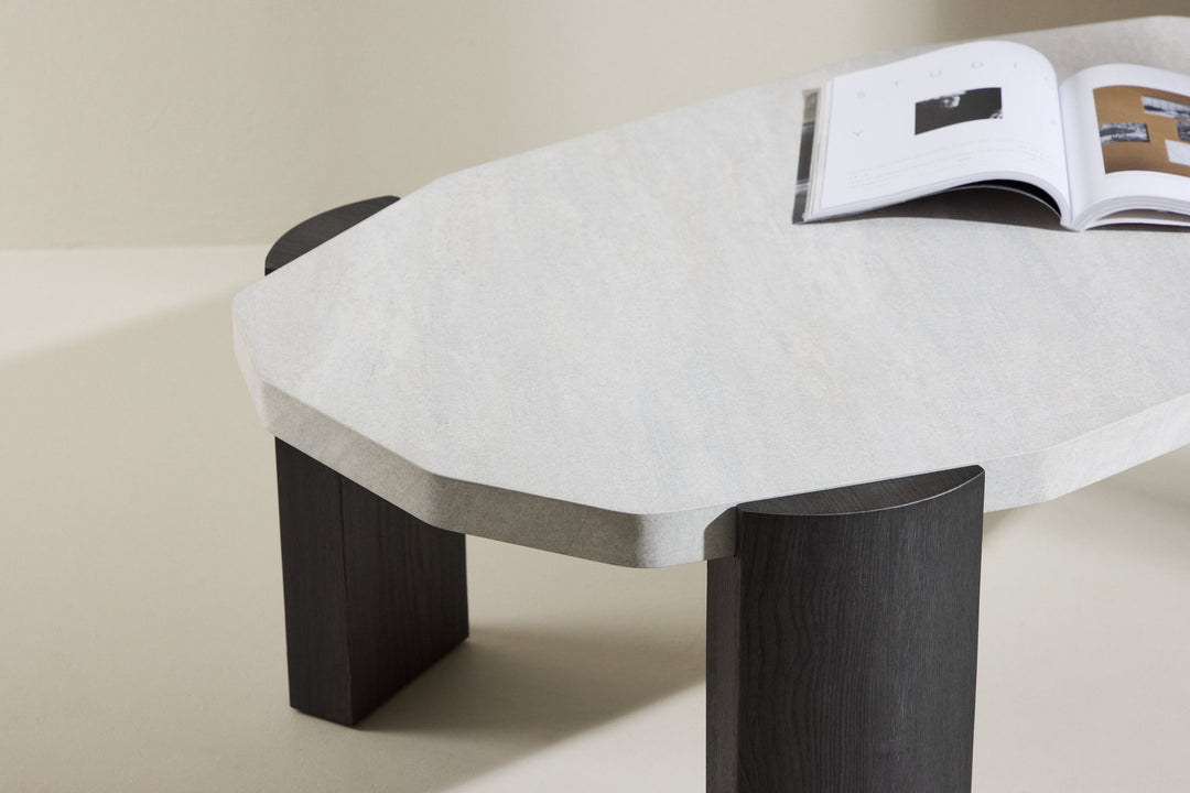 Venture Home Kres Sofa Table - 125x70,5x40 cm - Black/ Stonelook