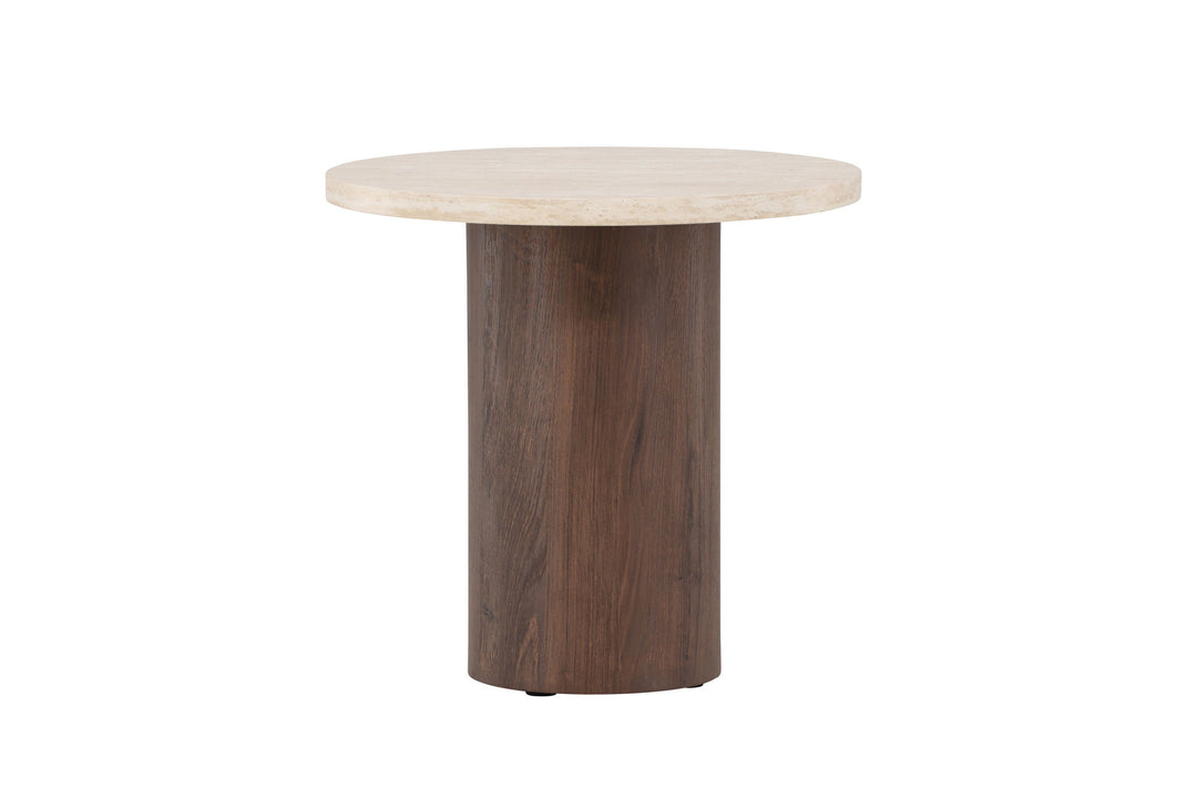 Venture Home Megg Sofa Table ø50x50 cm - Mocca/ Travertinelook