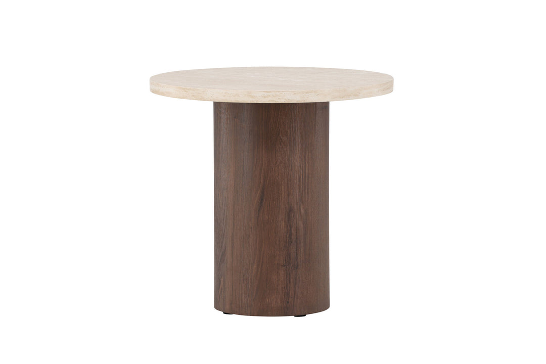 Venture Home Megg Sofa Table ø50x50 cm - Mocca/ Travertinelook