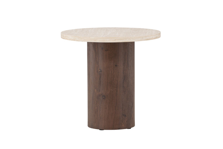Venture Home Megg Sofa Table ø50x50 cm - Mocca/ Travertinelook