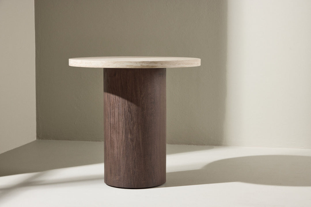 Venture Home Megg Sofa Table ø50x50 cm - Mocca/ Travertinelook