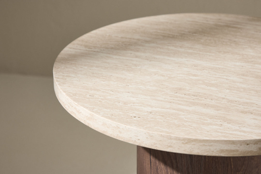 Venture Home Megg Sofa Table ø50x50 cm - Mocca/ Travertinelook