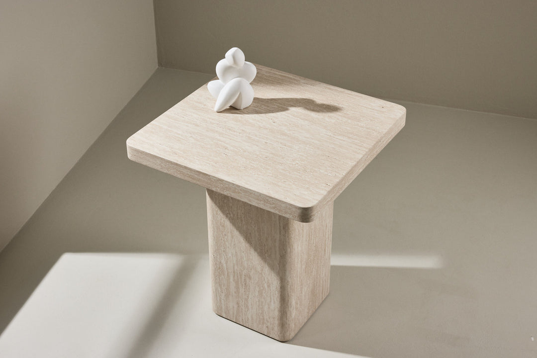 Venture Home Qvart Sofa Table 50x50x56 cm - Travertinelook