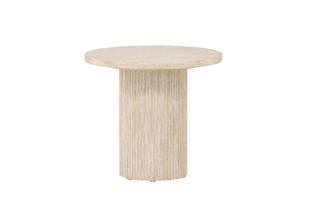 Venture Home Härön Sofa Table ø50x45 cm - Travertinelook