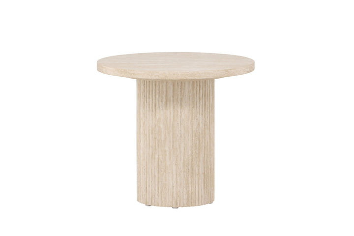 Venture Home Härön Sofa Table ø50x45 cm - Travertinelook