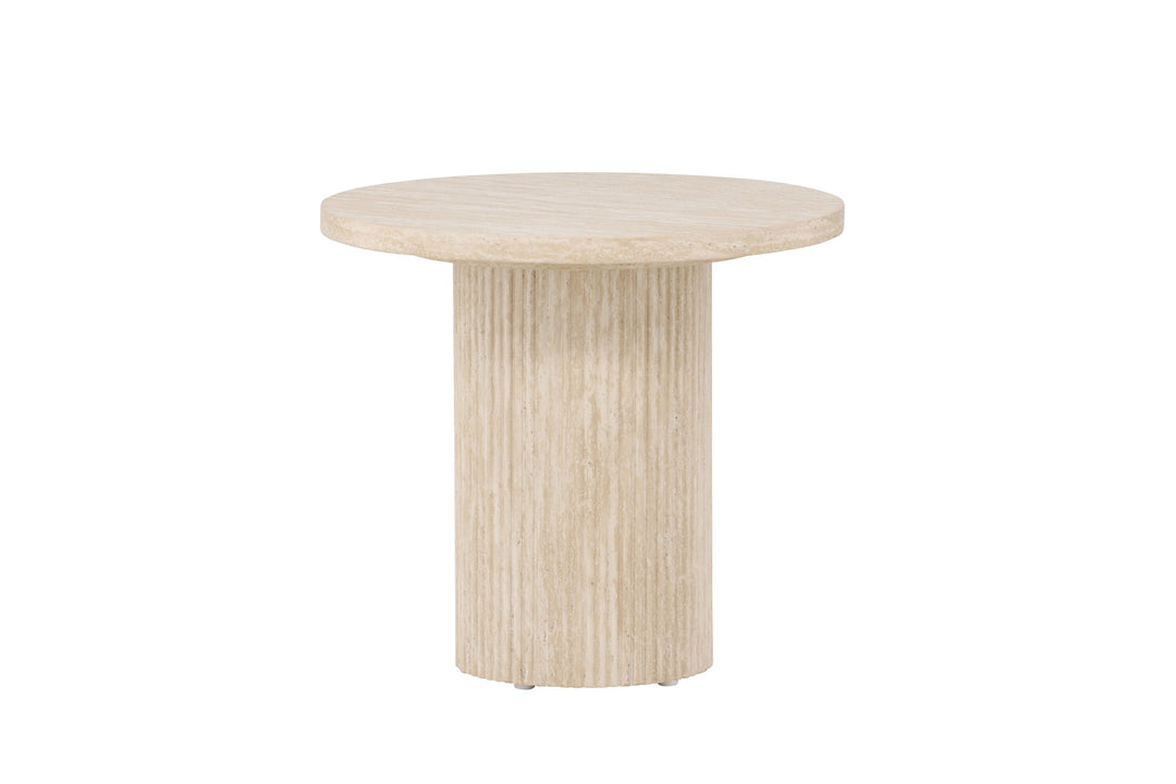 Venture Home Härön Sofa Table ø50x45 cm - Travertinelook