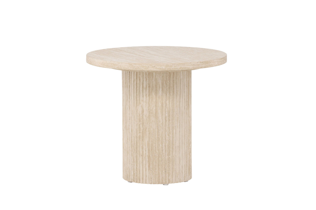 Venture Home Härön Sofa Table ø50x45 cm - Travertinelook