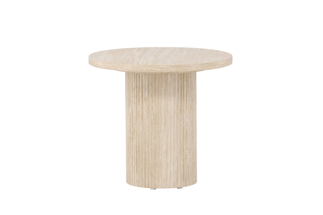 Venture Home Härön Sofa Table ø50x45 cm - Travertinelook