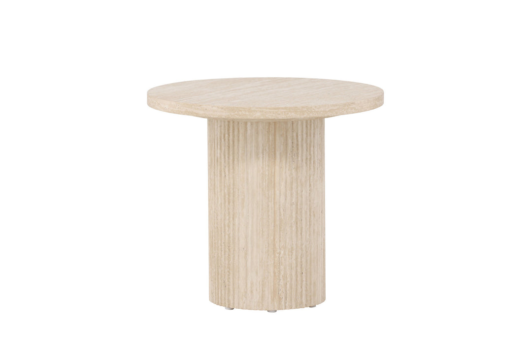 Venture Home Härön Sofa Table ø50x45 cm - Travertinelook