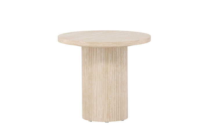 Venture Home Härön Sofa Table ø50x45 cm - Travertinelook