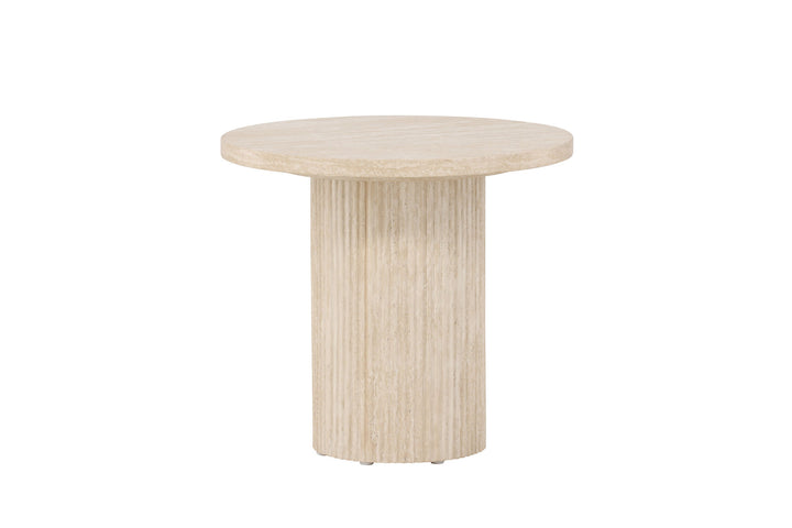 Venture Home Härön Sofa Table ø50x45 cm - Travertinelook