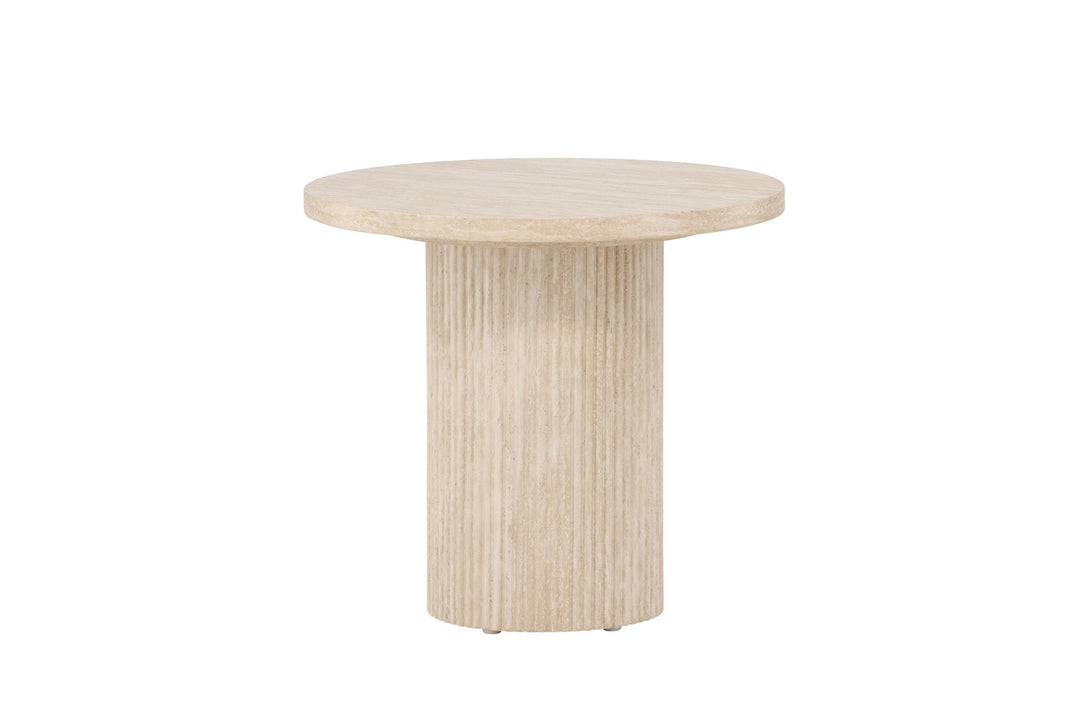 Venture Home Härön Sofa Table ø50x45 cm - Travertinelook