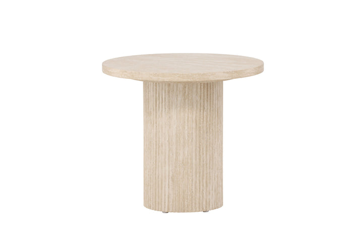 Venture Home Härön Sofa Table ø50x45 cm - Travertinelook