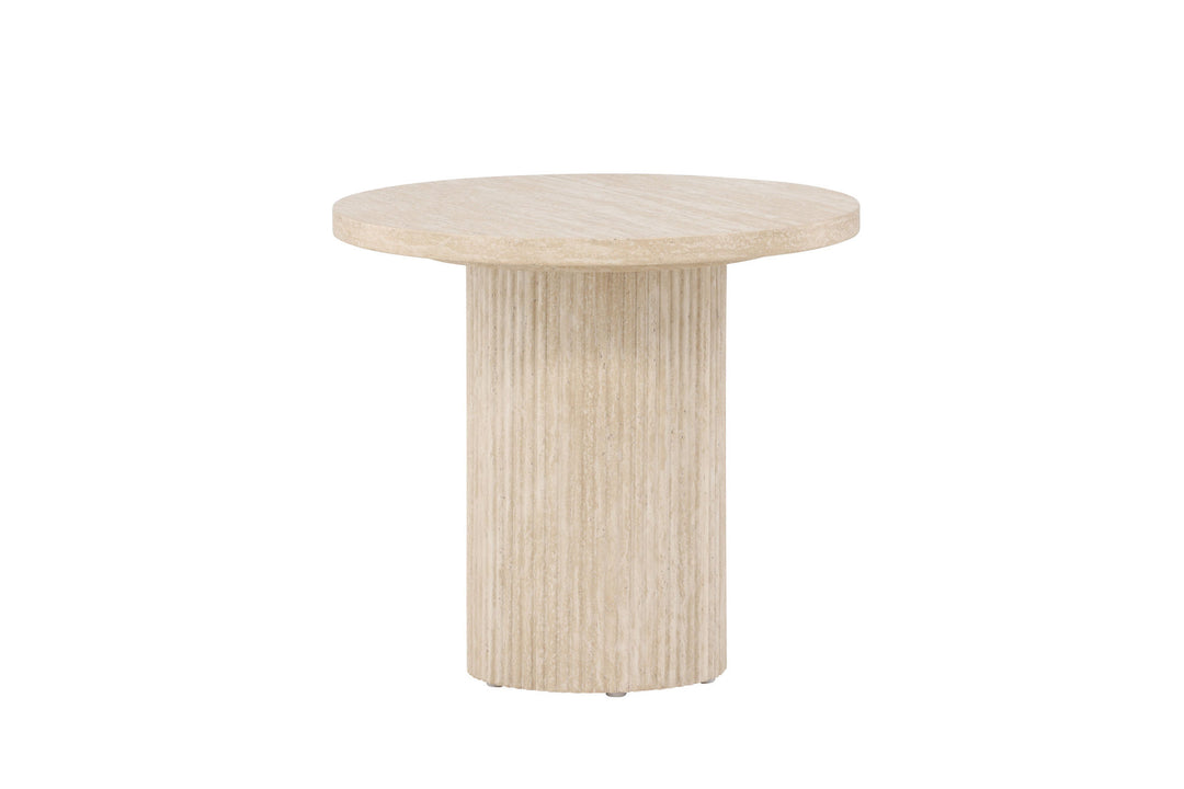 Venture Home Härön Sofa Table ø50x45 cm - Travertinelook